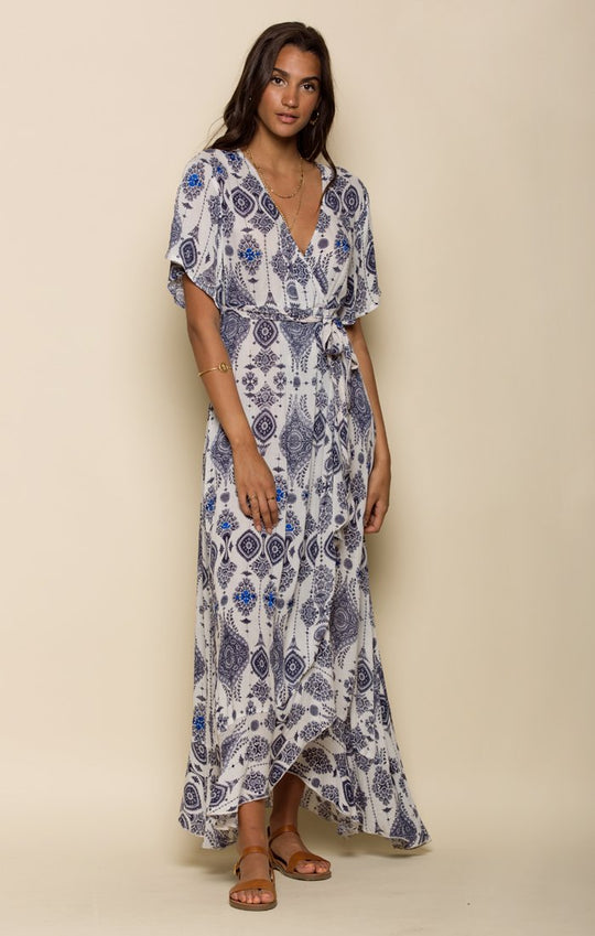 ANDREA FAUX WRAP DRESS