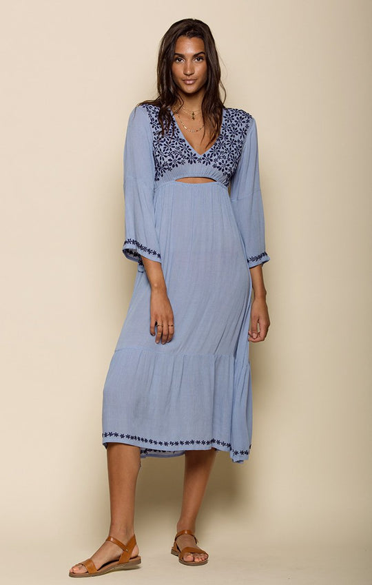 MARRAKESH OPEN BACK MIDI DRESS