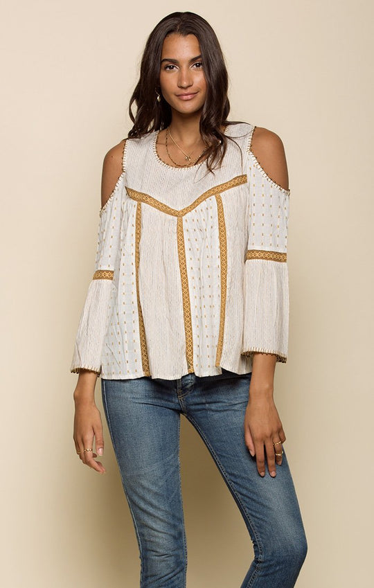 HAZEL COLD SHOULDER BLOUSE