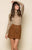 Raga - rivka faux suede skirt in Brown