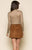 Raga - rivka faux suede skirt in Brown