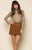 Raga - rivka faux suede skirt in Brown