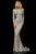 Sherri Hill - 52916 Beaded Long Sleeve Sexy Open Back Dress In Silver