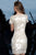 Jovani - 1945 Embellished Lace Bateau Sheath Dress In Neutral