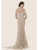 Rina di Montella - RD2605-1 Embellished Lace Off-Shoulder Trumpet Gown
