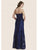Rina di Montella - RD2624-1 Lace Embroidered Sweetheart A-line Gown In Blue