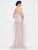 Rina Di Montella - RD2655 Lace Off-Shoulder Trumpet Dress With Slit In Pink