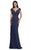 Rina Di Montella - RD2656 Lace Cap Sleeve Deep V-neck Fitted Dress