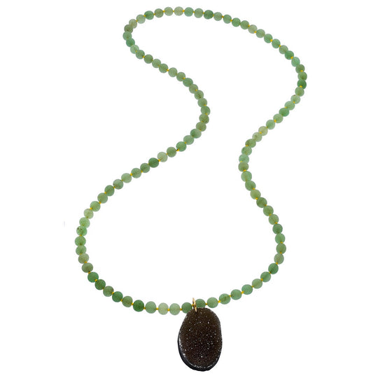 Rockabye Drusy Necklace - Aventurine