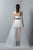 3351 Artistically Folded High Low Gown