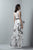 3355 Sequined Asymmetrical Peplum Gown