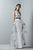 3355 Sequined Asymmetrical Peplum Gown