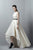 3357 Floral Brocade High Low Gown
