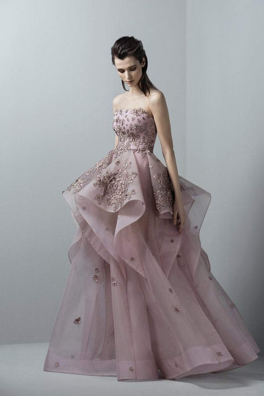 3368 Embellished Illusion Jewel Ballgown