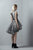 3377 Metallic and Velvet High Low A-line Dress