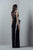 3379 Embellished Sheer Bateau Column Dress