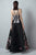 3381 Haltered Floral Embellished Gown