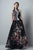 3381 Haltered Floral Embellished Gown