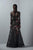 3383 Long Sleeved Floral Tulle Gown