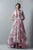 3385 Lace Appliqued Tulle High Low Gown