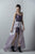 3387 Metallic Strapless High Low Tulle Gown