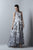3389 Sleeveless Tulle Brode High Low Gown