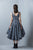 3394 Sleeveless Textured High Low Gown