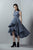3394 Sleeveless Textured High Low Gown