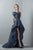 3395 One Shoulder Tulle Brode High Low Gown
