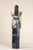 Saiid Kobeisy - RE3568 Origami-Inspired Plunging Keyhole Printed Gown in Black and Green