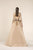 Saiid Kobeisy - RE3578 Embroidered Long Sleeve Tulle Brocade Ballgown in Gold