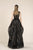 Saiid Kobeisy - Sleeveless Bateau Tulle Brode A-line Dress RE3583 In Black