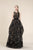 Saiid Kobeisy - RE3583 Sleeveless Bateau Tulle Brode A-line Dress in Black