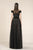 Saiid Kobeisy - RE3586 Embroidered Off-Shoulder Velvet Tulle Dress in Black