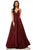 Sherri Hill - 52424 V-Neck Open Back Evening Dress In Red