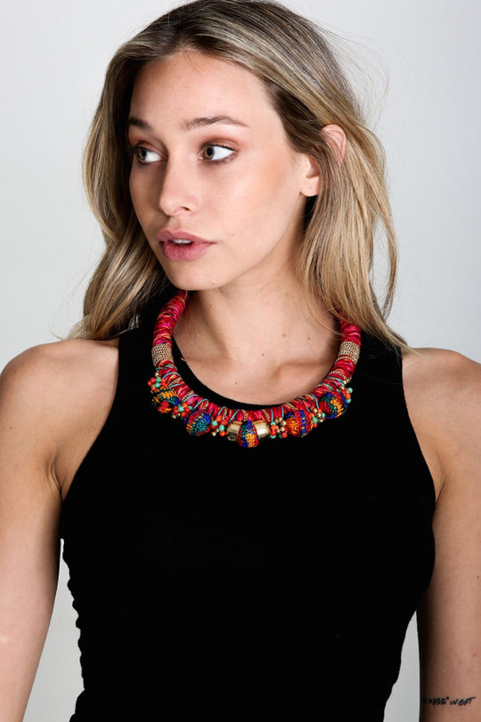 EMBROIDERED NECKLACE