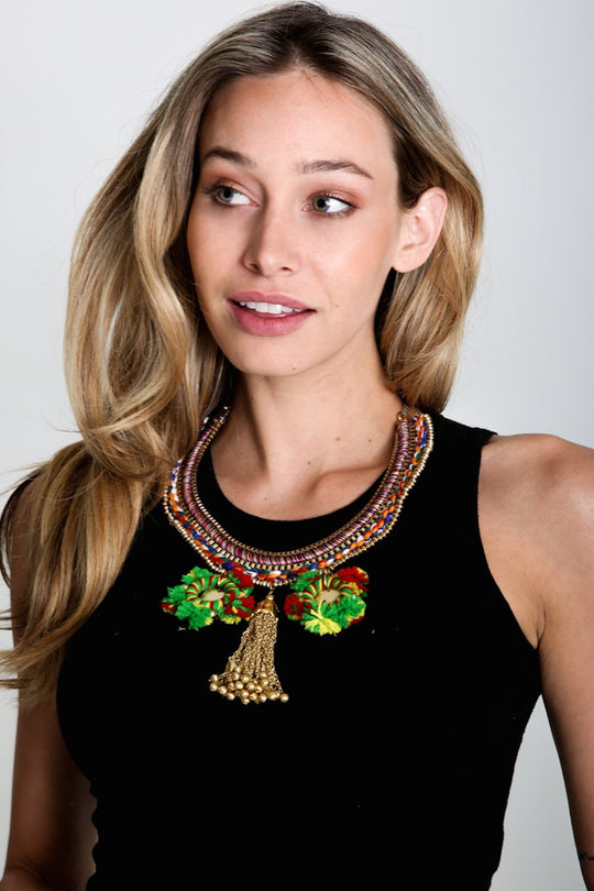 MIRROR & TASSEL NECKLACE