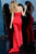 Jovani - 1093 Bow Accent Bodice Strapless Evening Jumpsuit  In Red