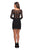 La Femme - 28233 Plunging V-Neck Lace Sheath Dress In Black