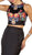 Two Piece Floral Print Evening Gown