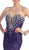 Strapless Plunging Neck Embellished Evening Dress