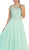 May Queen - Gorgeous Lace Applique Chiffon Prom Dress in Green