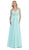 Elegant Long Sleeve Sequined Chiffon Evening Dress