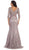 Lace Crisscrossed Shirring Mermaid Evening Gown
