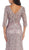 Lace Crisscrossed Shirring Mermaid Evening Gown