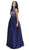 Sleeveless Lace Applique Taffeta Formal Ball Gown