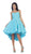 Strapless High-Low Pleated Cocktail Dress