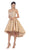 Strapless High-Low Pleated Cocktail Dress
