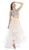 Sleeveless Two-Piece Beaded Top Hi-low Evening Dress