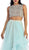 Sleeveless Two-Piece Beaded Top Hi-low Evening Dress